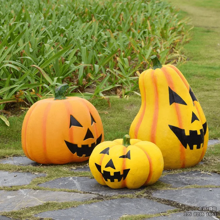 Large FRP Pumpkin Statues Sculpture For Sale – custom retail display image 3