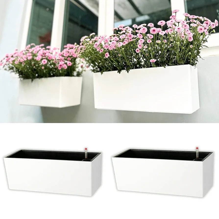 Large Hanging Wall Fiberglass Planters, Pots – custom retail display image 3