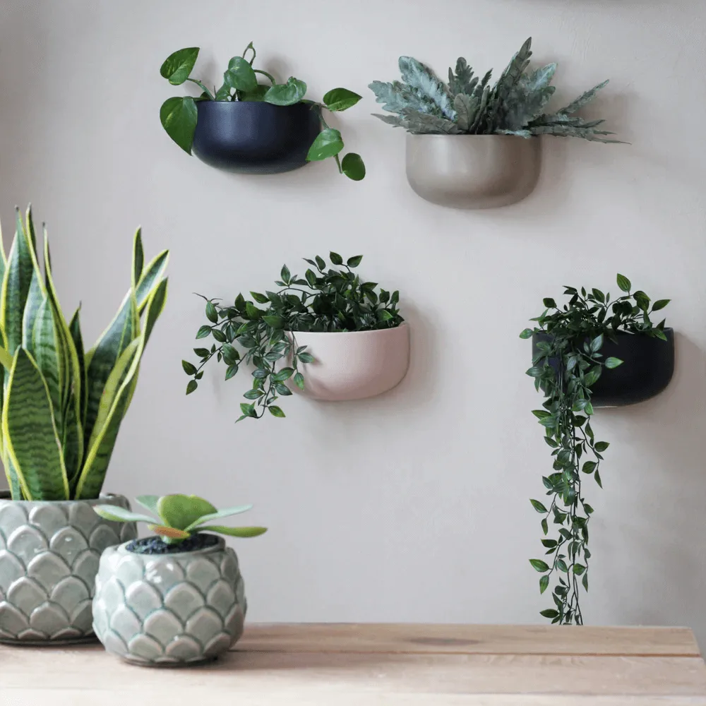 Large Hanging Wall Fiberglass Planters, Pots – custom retail display image 5
