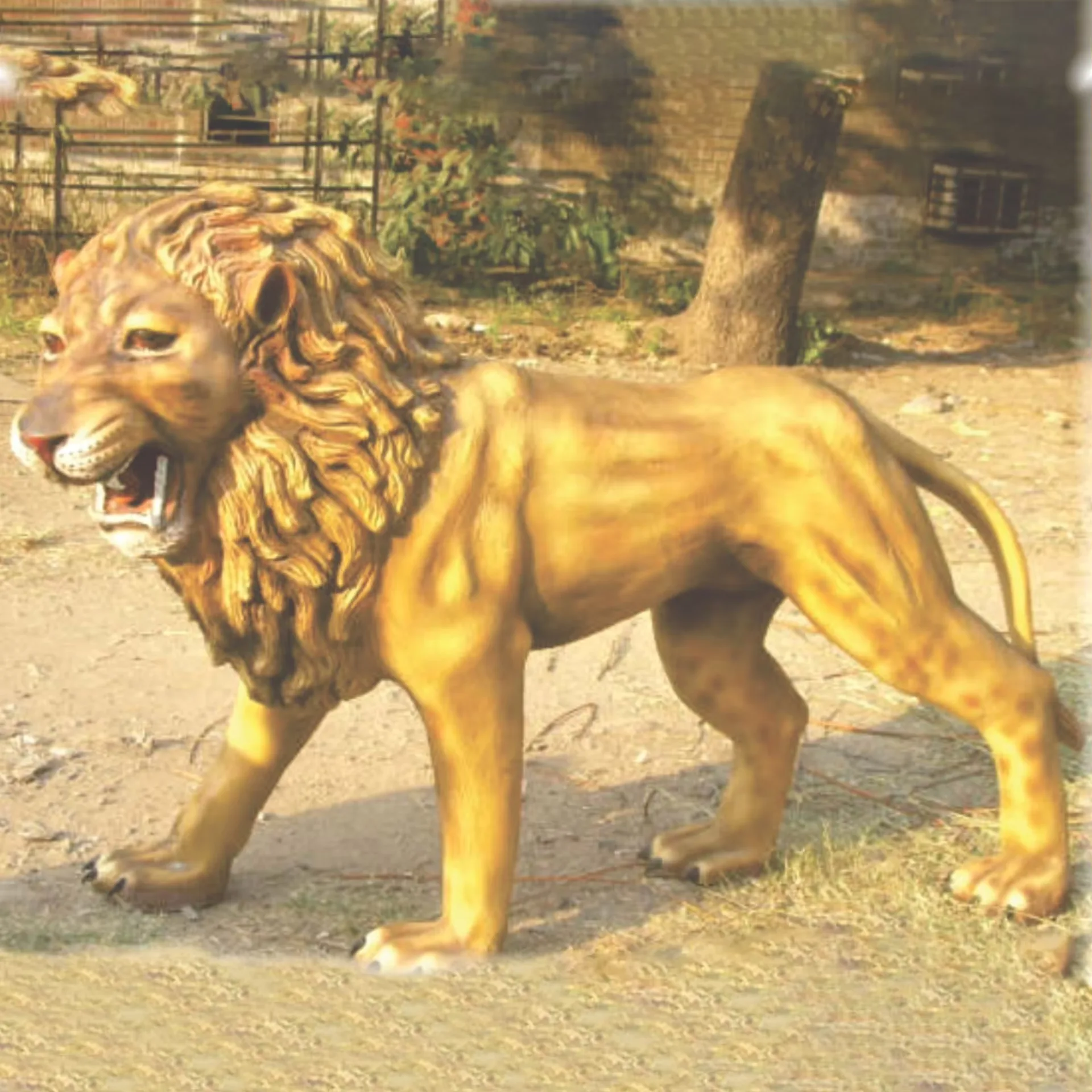 Large Lion Statues Sculptures For Garden Decor – custom retail display image 3