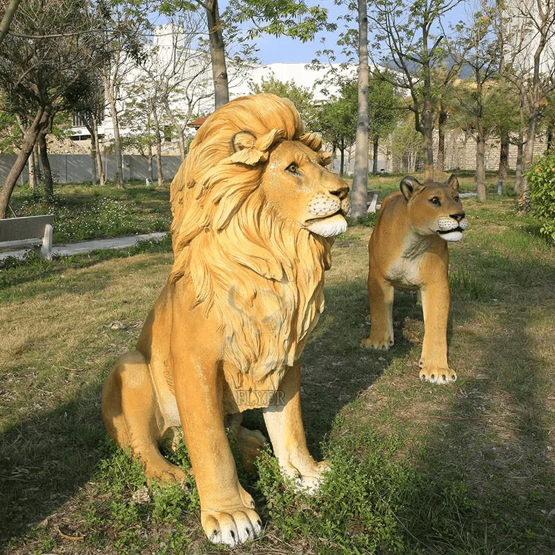 Large Lion Statues Sculptures For Garden Decor – custom retail display image 1