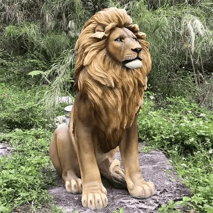 Large Lion Statues Sculptures For Garden Decor – custom retail display image 4