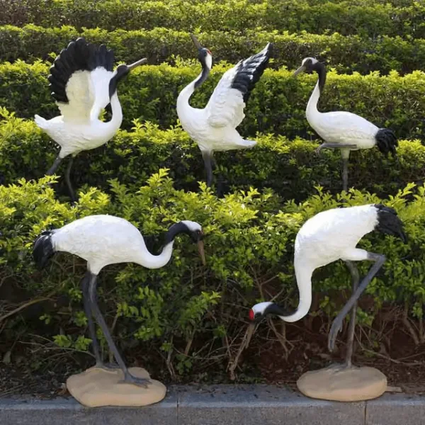 Large Outdoor Crane Statues Sculptures For Garden – custom retail display image 10