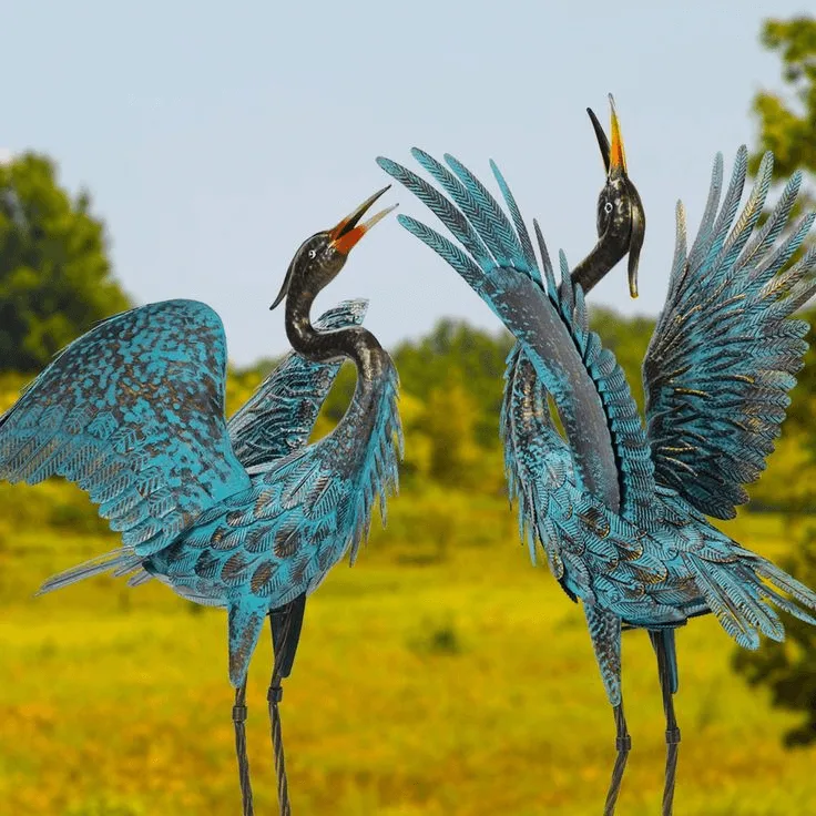 Large Outdoor Crane Statues Sculptures For Garden – custom retail display image 5