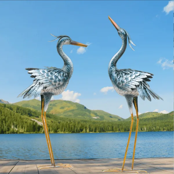 Large Outdoor Crane Statues Sculptures For Garden – custom retail display image 11