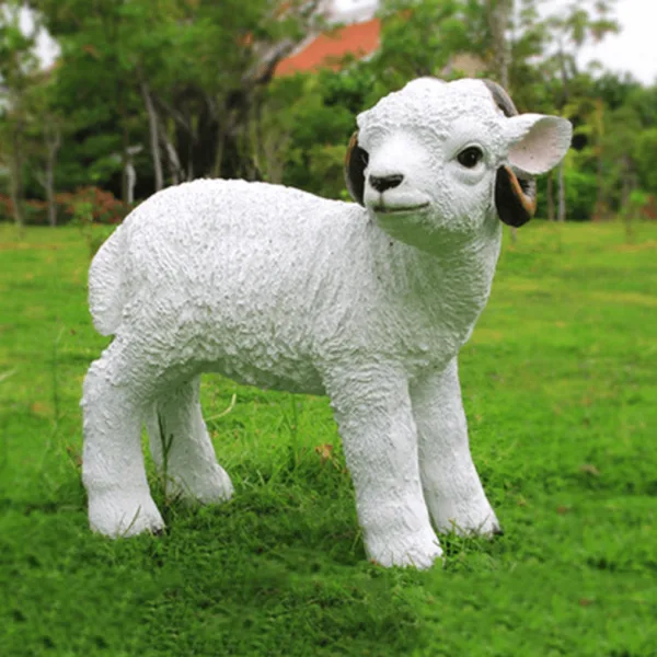 Large Sheep Statues Sculptures For Garden Park – custom retail display image 16