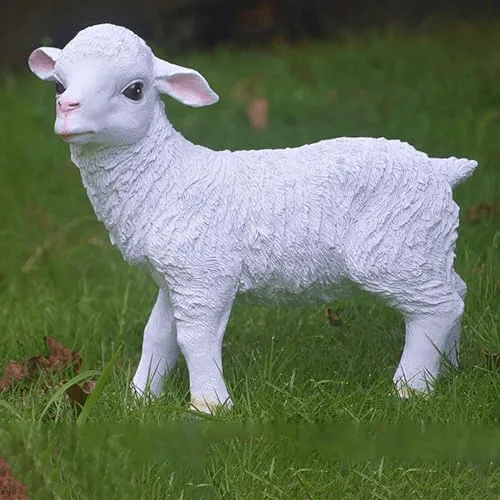 Large Sheep Statues Sculptures For Garden Park – custom retail display image 4
