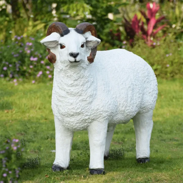 Large Sheep Statues Sculptures For Garden Park – custom retail display image 14