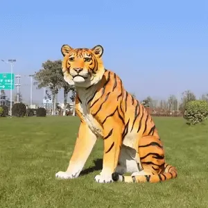 Large Tiger Statues For Sale | Fiberglass Bronze – custom retail display image 1