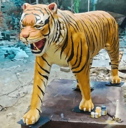 Large Tiger Statue (14) Large Tiger Statues For Sale | Fiberglass Bronze – custom retail display image 21