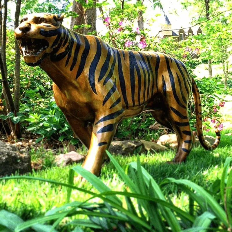 Large Tiger Statues For Sale | Fiberglass Bronze – custom retail display image 18