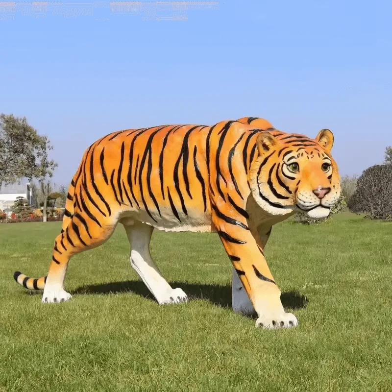 Large Tiger Statues For Sale | Fiberglass Bronze – custom retail display image 5