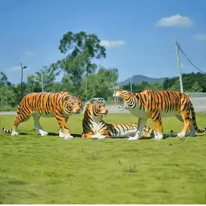 Large Tiger Statues For Sale | Fiberglass Bronze – custom retail display image 3
