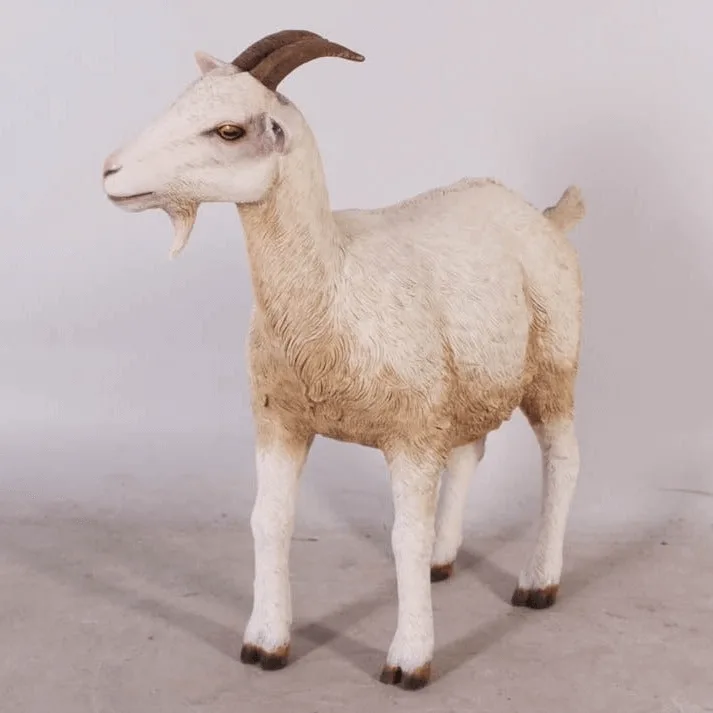 Life Size Goat Statues Sculptures For Garden – custom retail display image 2