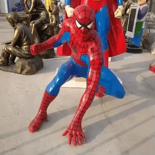 Life Size Spiderman Statue (2) Life Size Spiderman Statues for Sale | FRP 1:1 Figures – custom retail display image 20