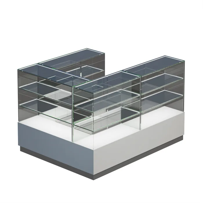 Lighted Display Cabinet | Glass Doors Shelves – custom retail display image 1