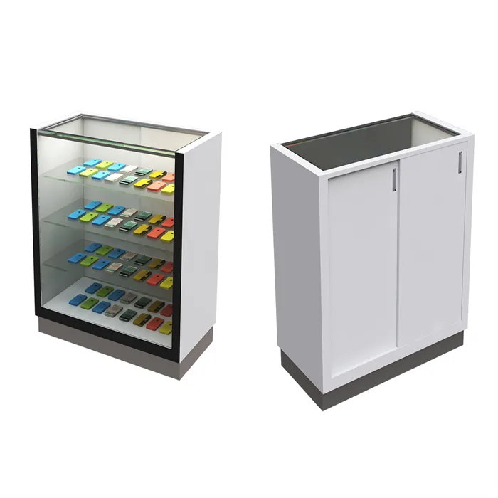 Lighted Display Cabinet | Glass Doors Shelves – custom retail display image 3