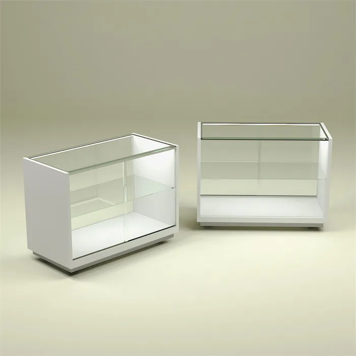 Lighted Display Cabinet | Glass Doors Shelves – custom retail display image 4