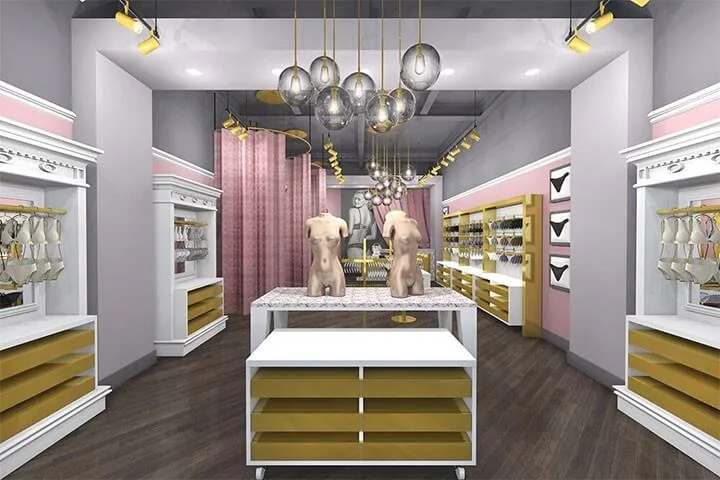Lingerie Shop Design, Displays Store Fixtures – Manufacture Underwear Retail Shop Display Fixtures Design Ideas in Lingerie S