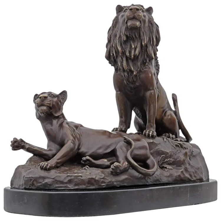Lion Bronze Statues | Life Size Animal Bronze Sculptures – custom retail display image 4