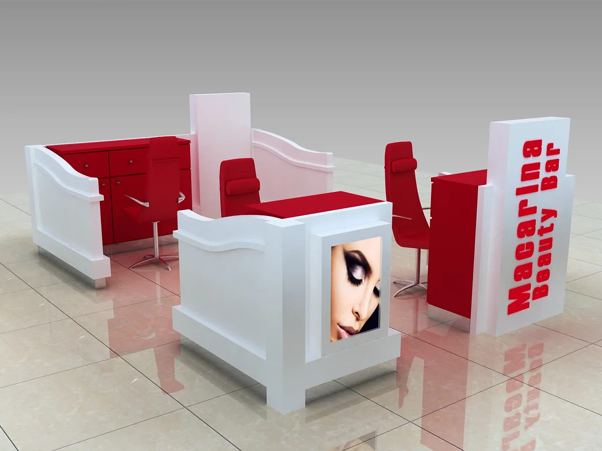 Barber Kiosk Haircut Kiosk For Sale – Matcha Tea Kiosk Real Case image 2