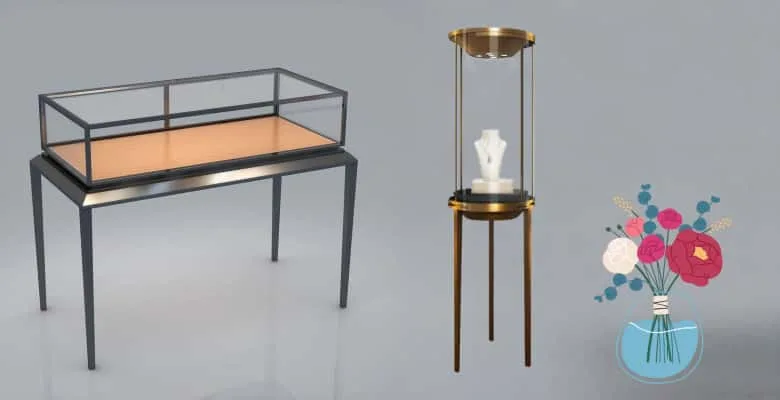 Stainless Steel Jewelry Showcases, Vitrine Cabinets For Sale – custom retail display image 35