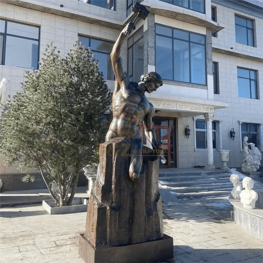 Man Bronze Statue (7) Man Bronze Statues For Sale | Outdoor Large Sculptures – custom retail display image 8