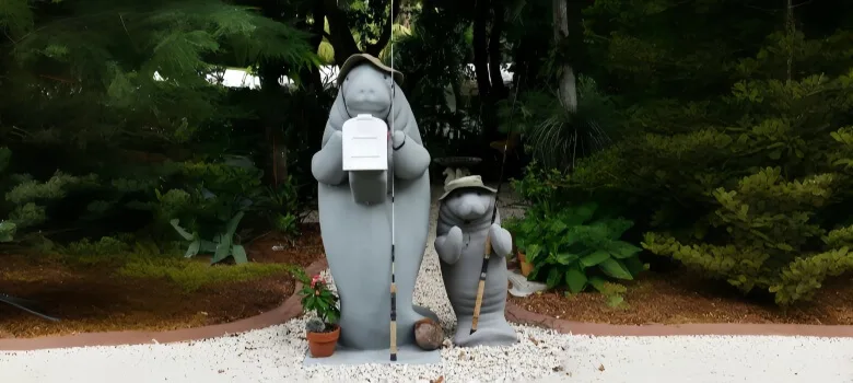 Large Manatee Statues Sculptures For Garden – custom retail display image 2