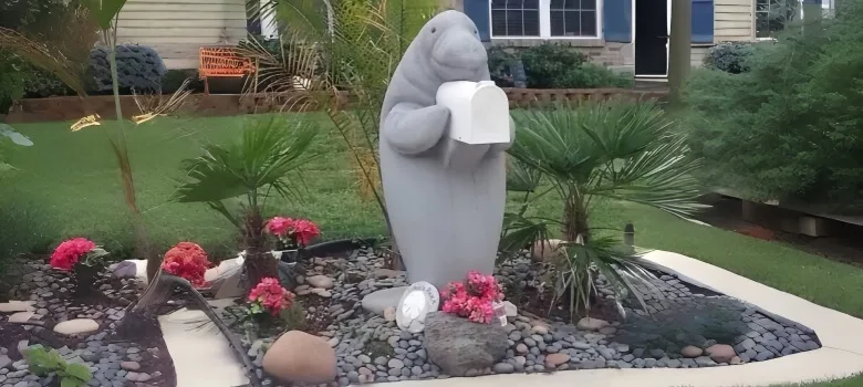 Large Manatee Statues Sculptures For Garden – custom retail display image 4