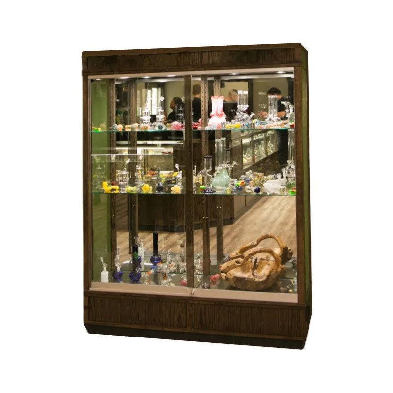 Cannabis Dispensary Display Cases Showcases For Sale – Retro Red Marijuana Cigarette Cabinet with Lockable Cabinet for Sale i