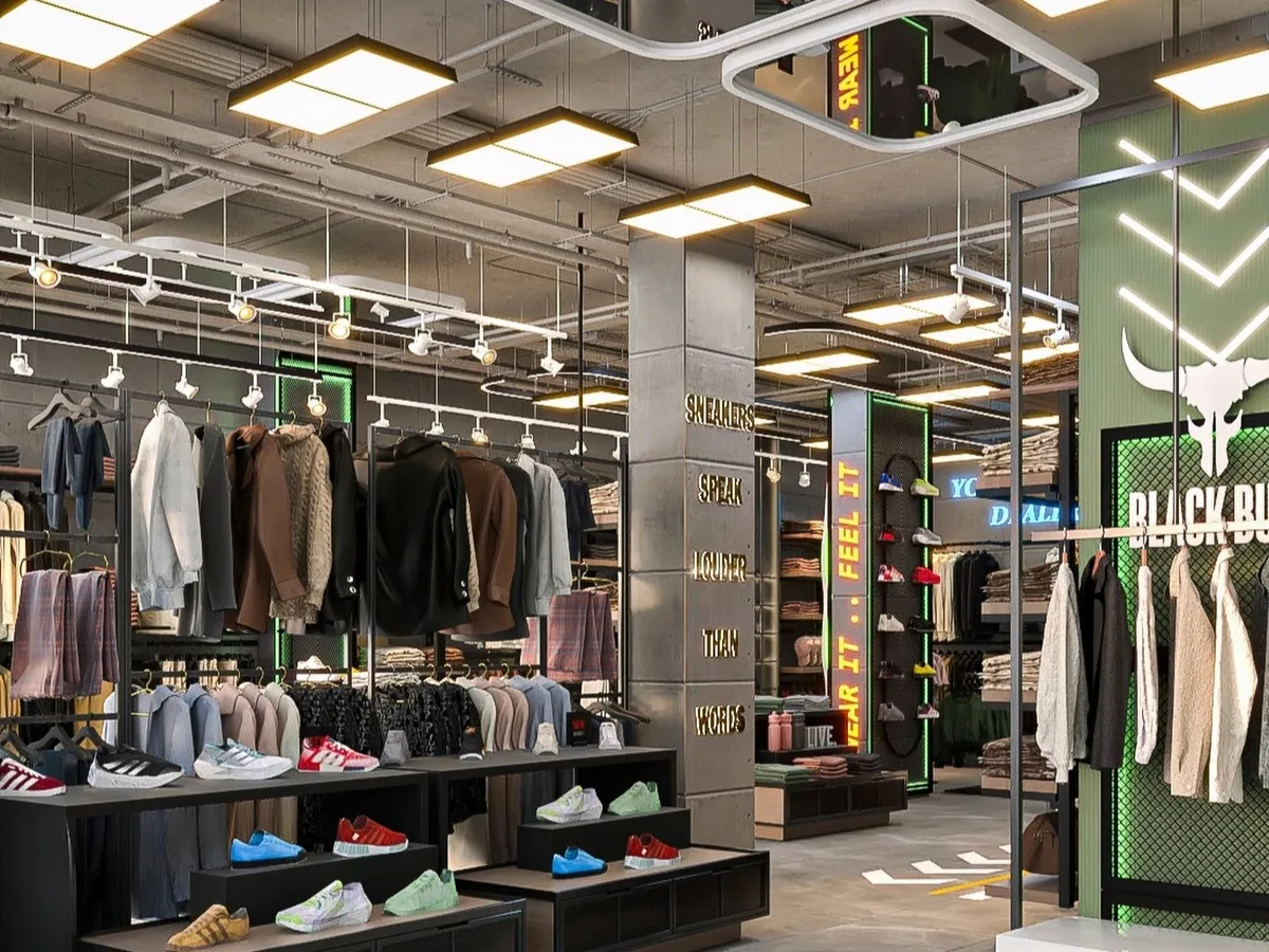 Men s Clothing Store Design, Displays Decor – Stylish Men’s clothing Store Interior Design Clothing Display Rack image 1