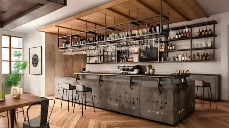 Restaurant Bar Counter For Sale | Wood, Metal Marble – custom retail display image 15
