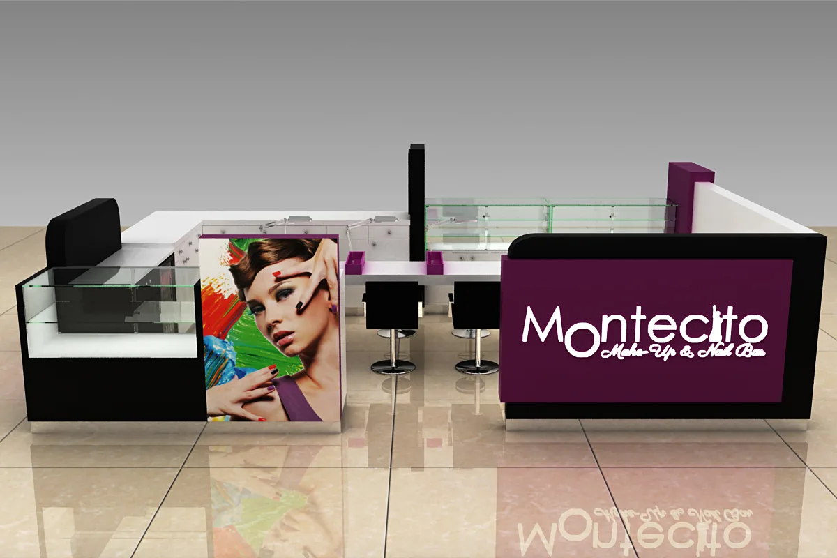 Nail Kiosk Nail Booth For Sale – Exquisite and charming nail kiosk custom 15x15ft salon booth factory direct sales image 8