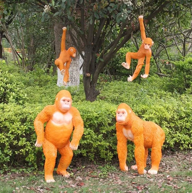 Monkeys, Gorillas Apes Statues For Sale | Life Size – custom retail display image 5