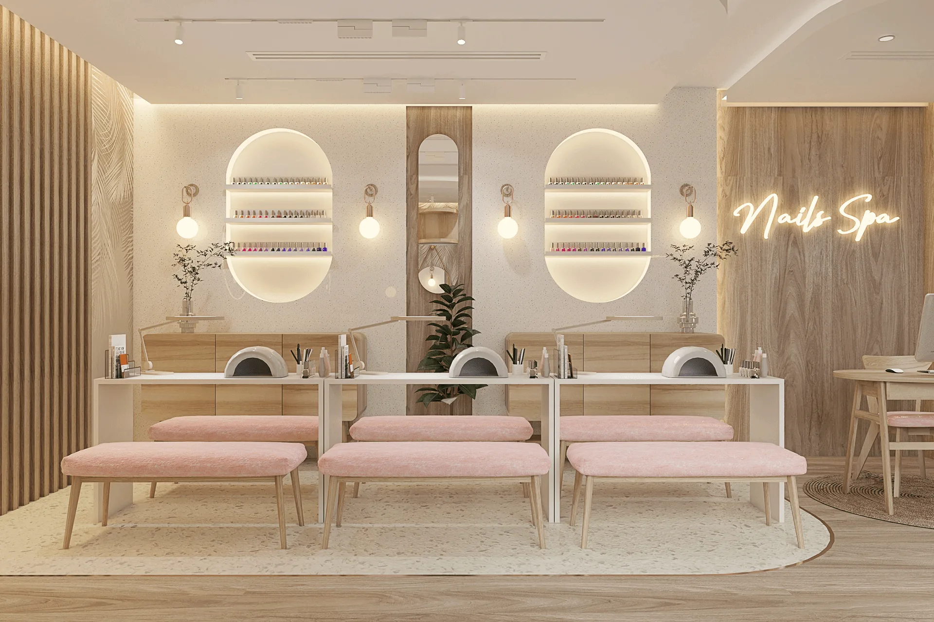 Nail Salon Design | Nail Salon Furniture, Decoration Displays – Design Ideas Luxury Manicure Shop Design Customized Salon Sho