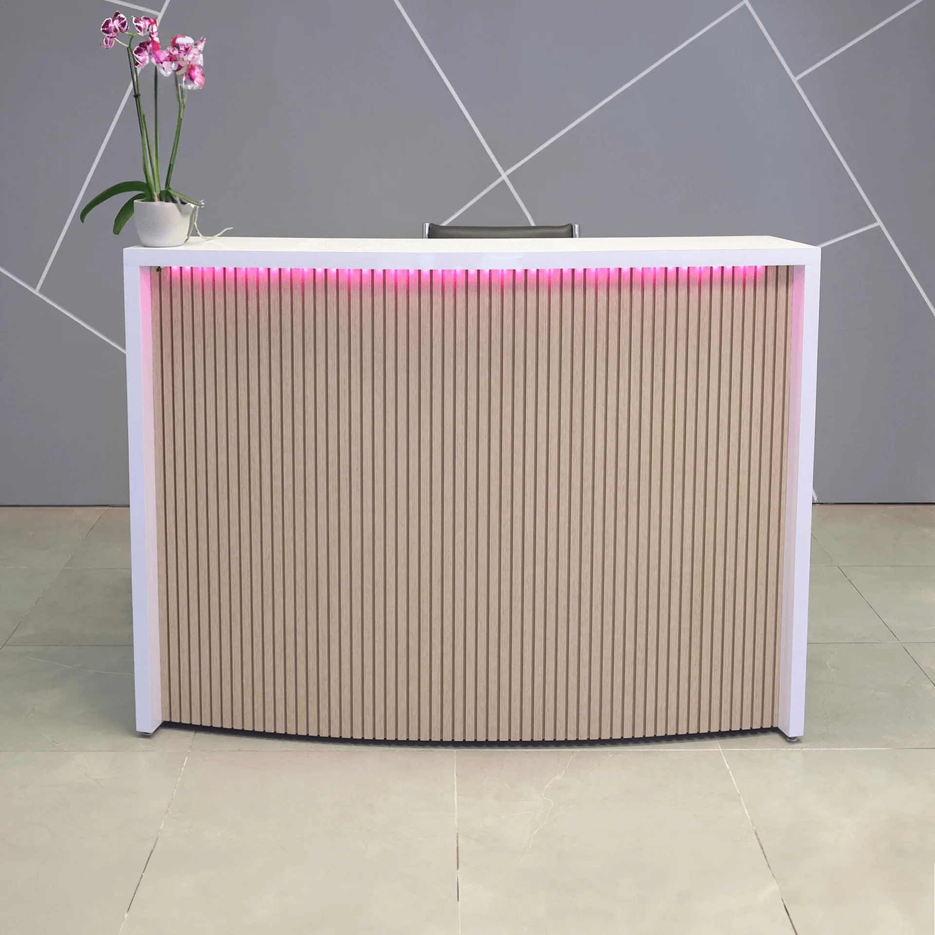 Wood Reception Desks Counters – custom retail display image 1