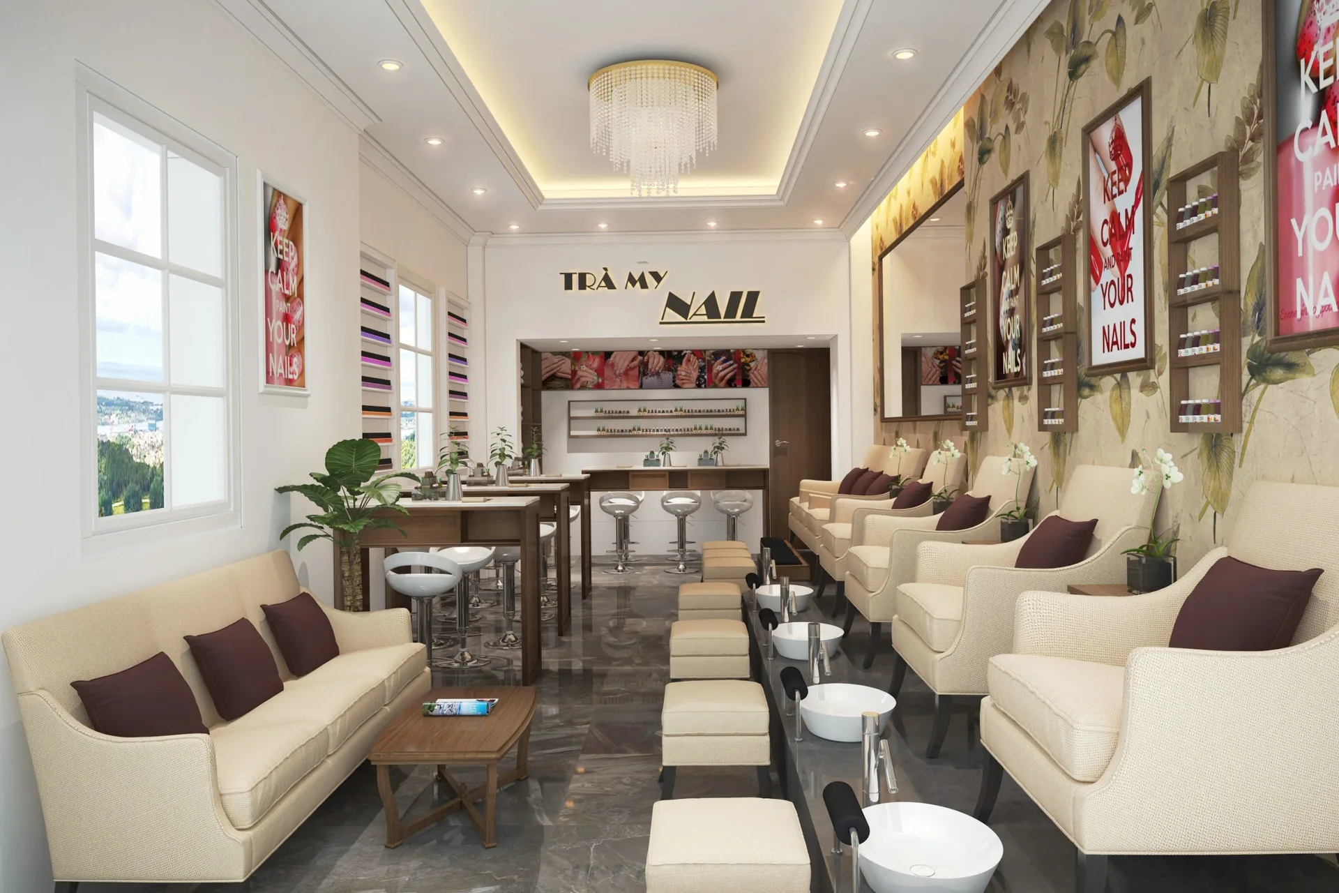 Nail Salon Design | Nail Salon Furniture, Decoration Displays – Design Ideas Luxury Manicure Shop Design Customized Salon Sho