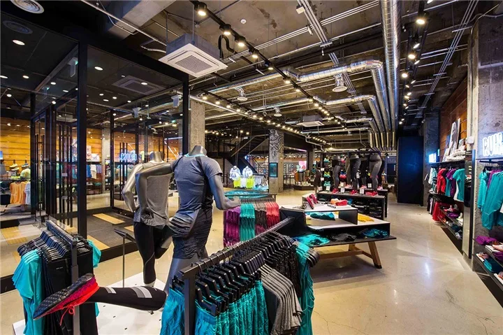 Sports Shop Design, Displays Store Fixtures – Cool Sports Wear Shop Interior Design Manufacture Display Fixtures Sports Cloth
