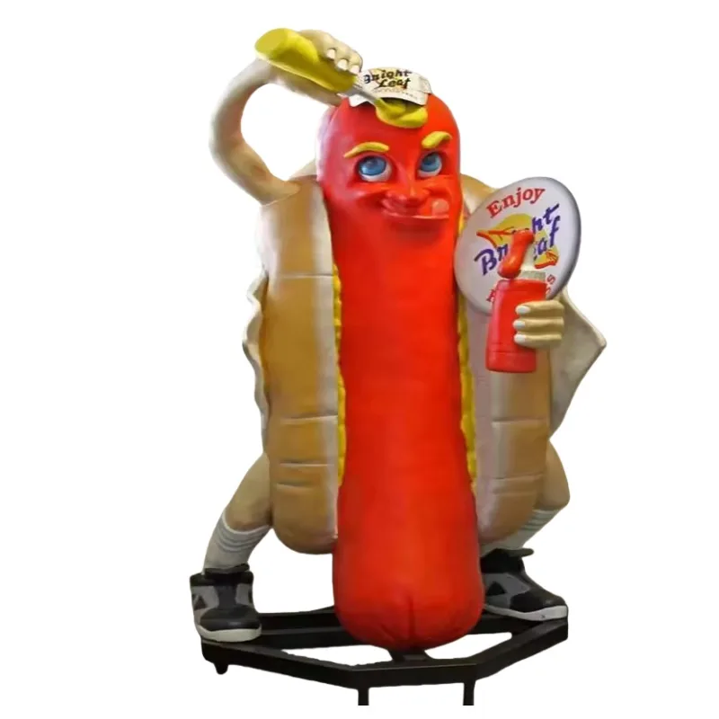 Giant Hot Dog Statues For Sale | Custom Fiberglass Sculptures – Funny Hot Dog Statues For Restaurant Decor image 7