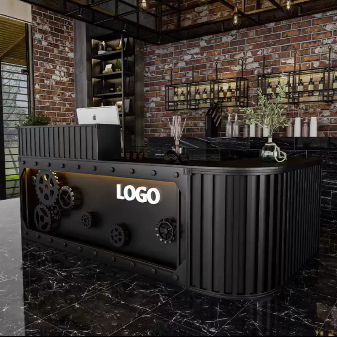 Industrial Antique Reception Desks For Sale – custom retail display image 17