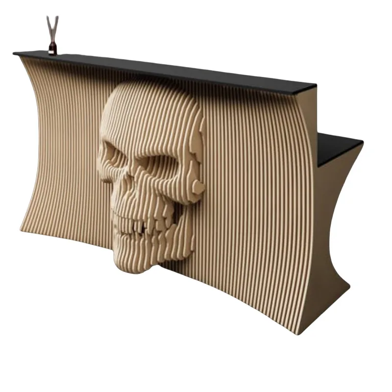 Parametric Skull 3D Carved Reception Desk for sale