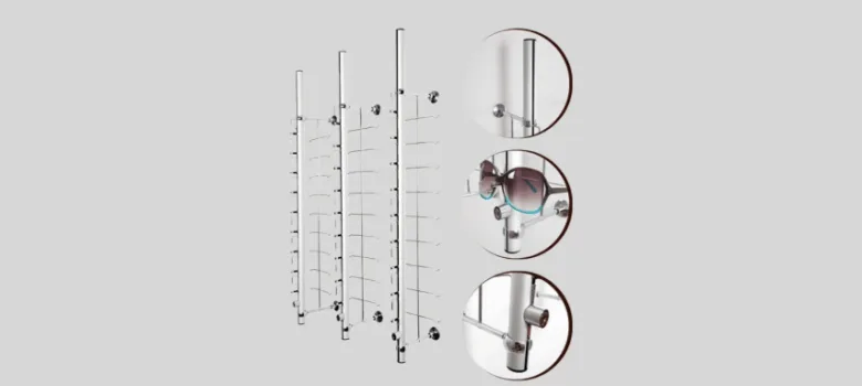 Optical Frame Display Rods | Lockable Eyewear Solutions – custom retail display image 4