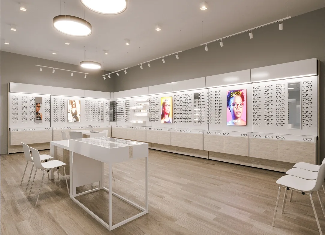 Optical Shop Design, Store Fixtures Furniture – Space-Optimized Glasses Counter for High-Traffic Retail Areas image 5