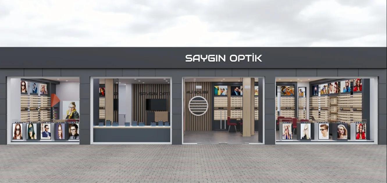 Optical Shop Design, Store Fixtures Furniture – Space-Optimized Glasses Counter for High-Traffic Retail Areas image 2