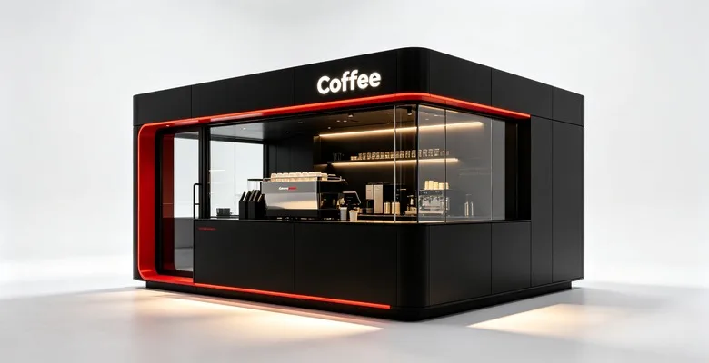 Outdoor Cafe Robot Coffee Kiosk For Sale – custom retail display image 35