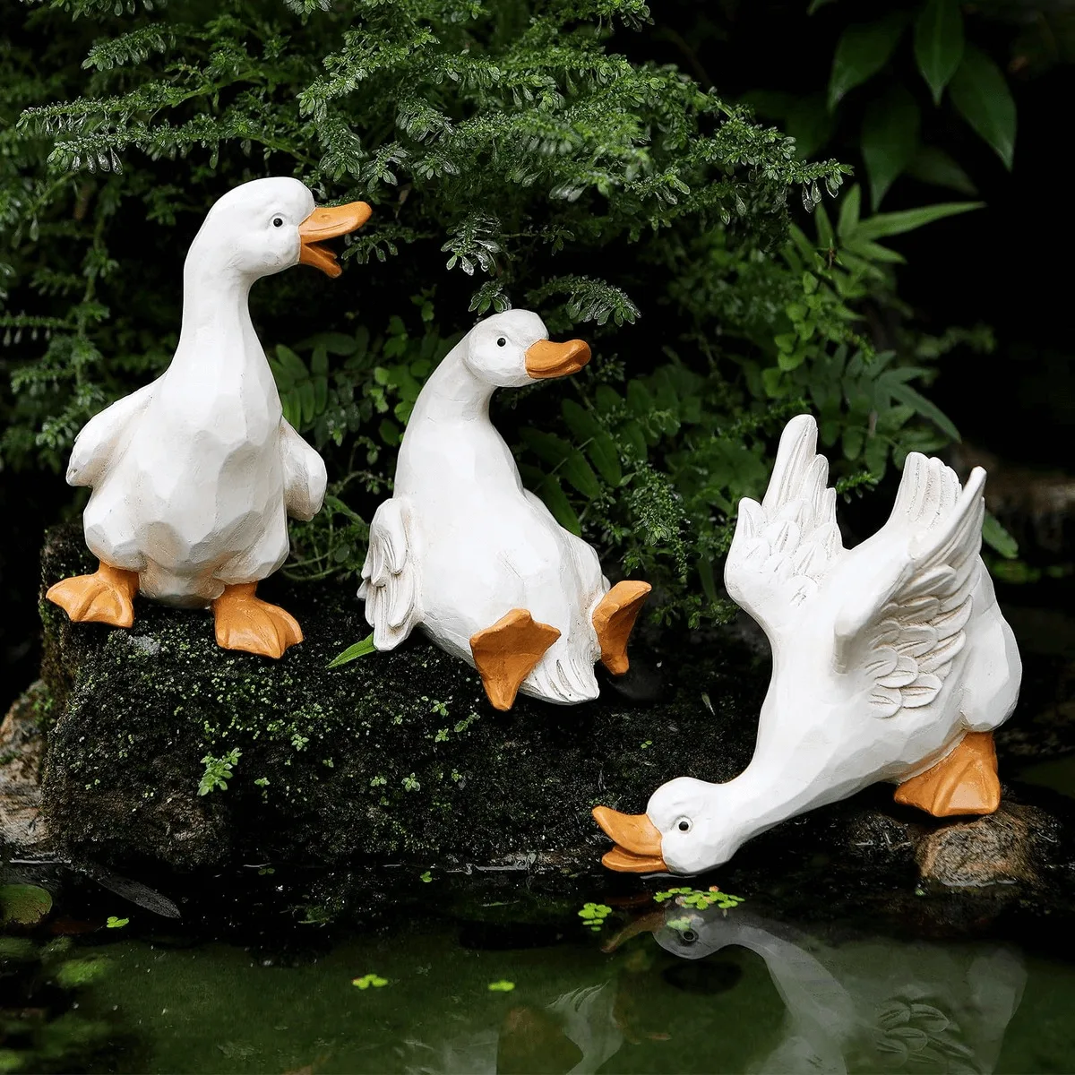 Outdoor Duck Statues Goose Sculptures for Garden – custom retail display image 4
