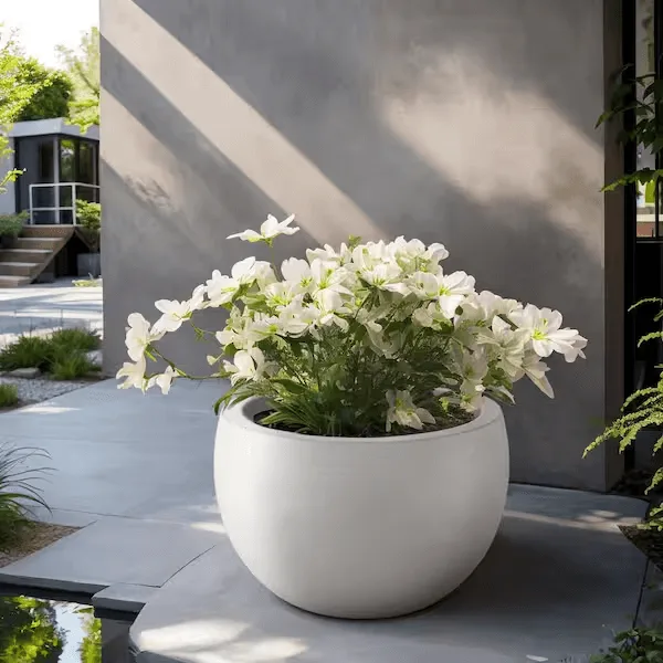 Outdoor Fiberglass Planter (1) Outdoor Large Fiberglass Planters Pots | Rectangular Round – custom retail display image 32