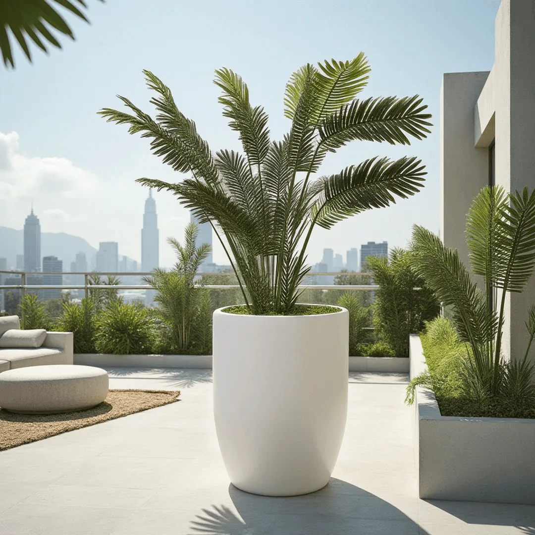 Outdoor Fiberglass Vase Planters | Tall Large – custom retail display image 1