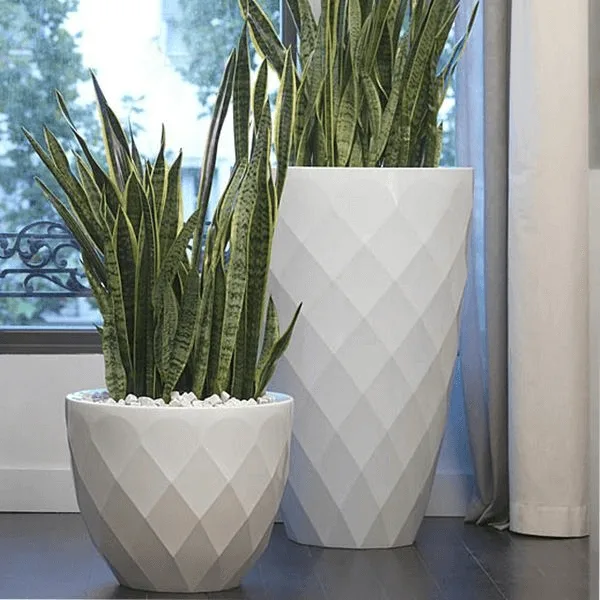 Outdoor Fiberglass Vase Planters | Tall Large – custom retail display image 2