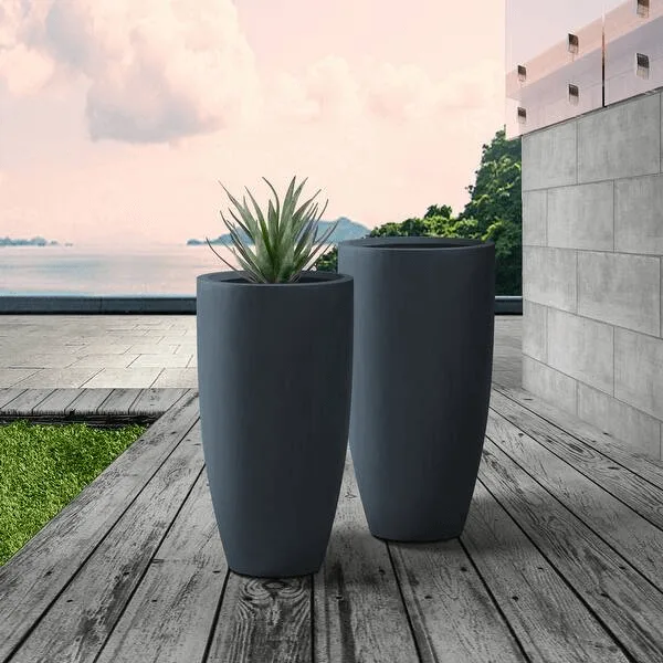 Outdoor Fiberglass Vase Planters | Tall Large – custom retail display image 86
